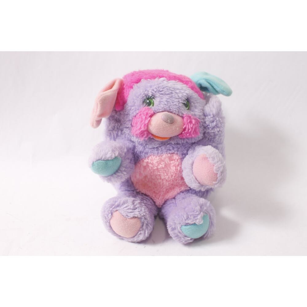 1980s Mattel Popples Pretty Bit Plush Purple Stuffed Animal ~ 260427-WH M-15-02